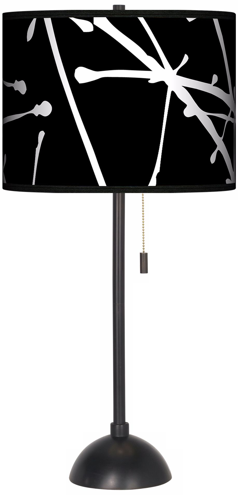 Stacy Garcia Calligraphy Tree Black Bronze Base Giclee Table Lamp