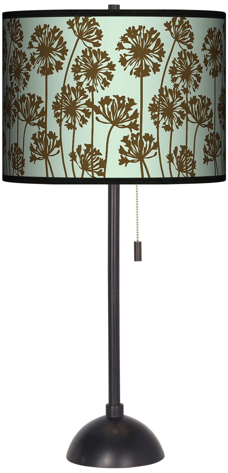 Stacy Garcia African Lily Ice Bronze Base Giclee Table Lamp