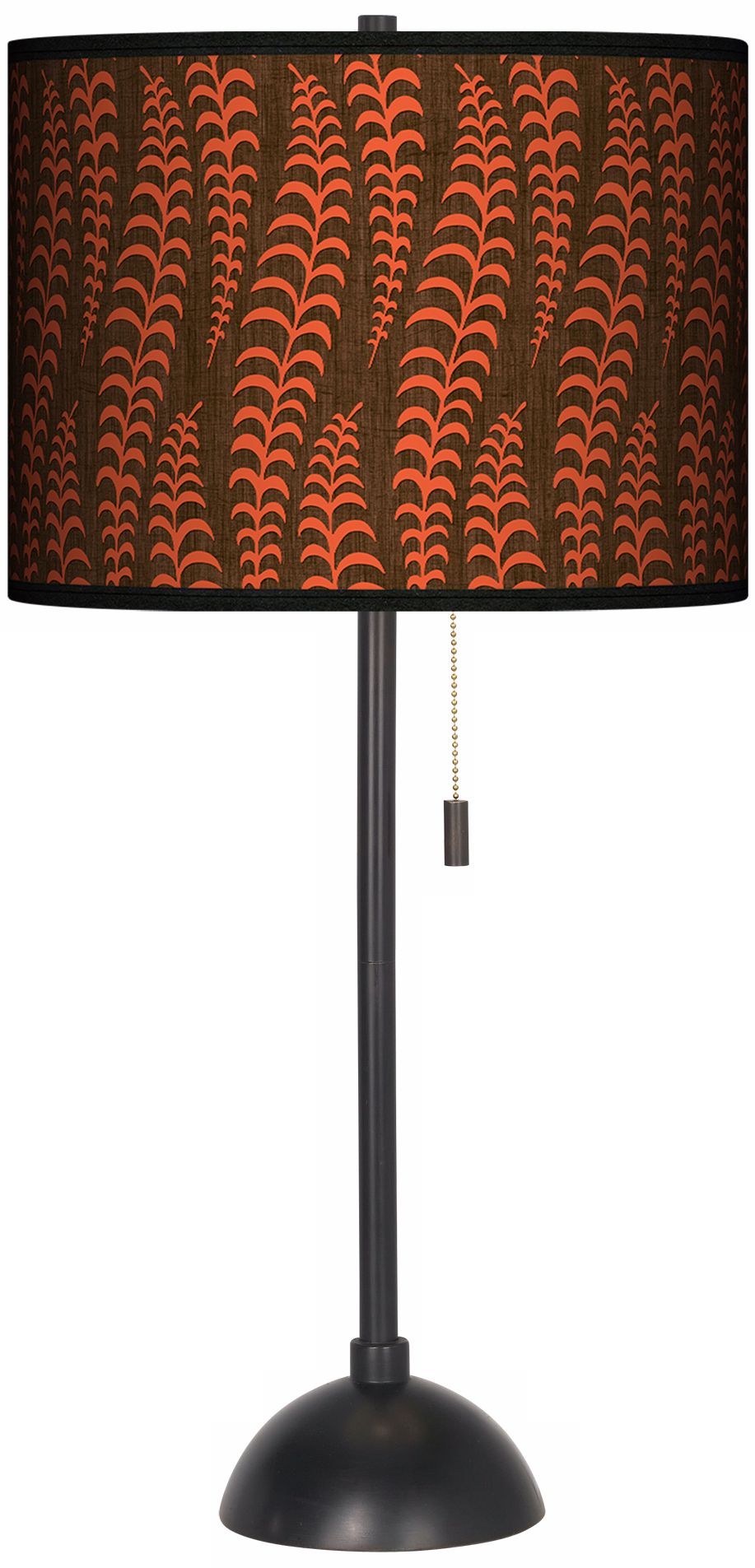 Stacy Garcia Fancy Fern Coral Bronze Base Giclee Table Lamp