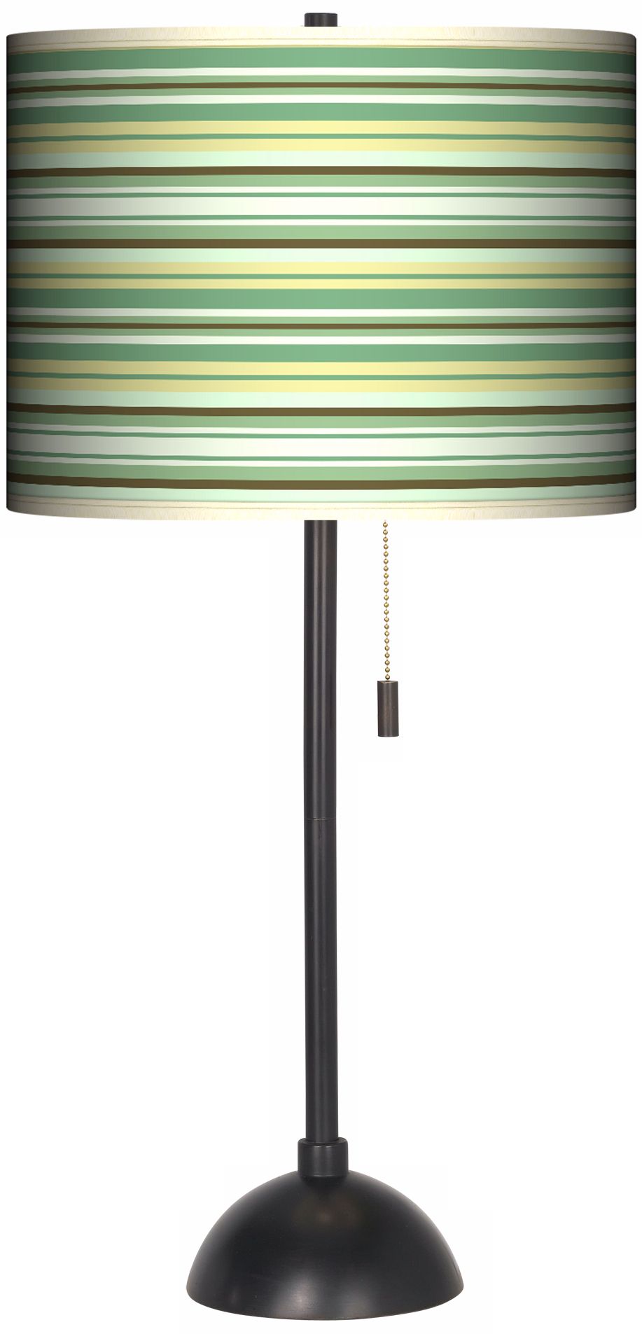 Lexington Stripe Bronze Base Giclee Table Lamp