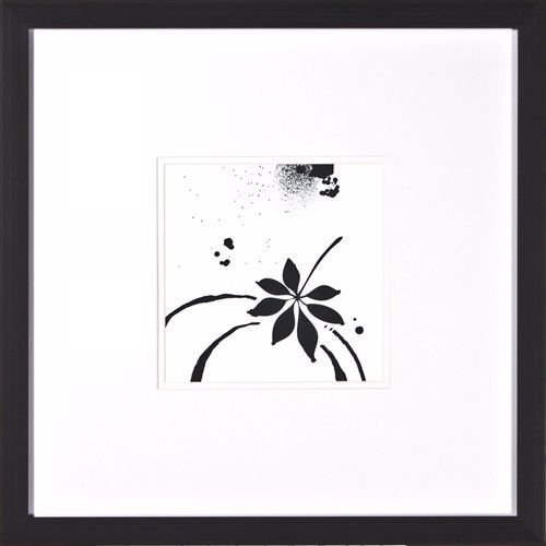 Leaf Silhouette I Under Glass 20" Square Wall Art