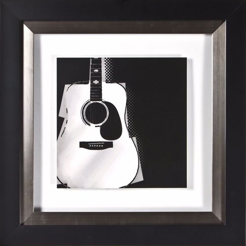 Strings I Under Glass 20" Square Wall Art
