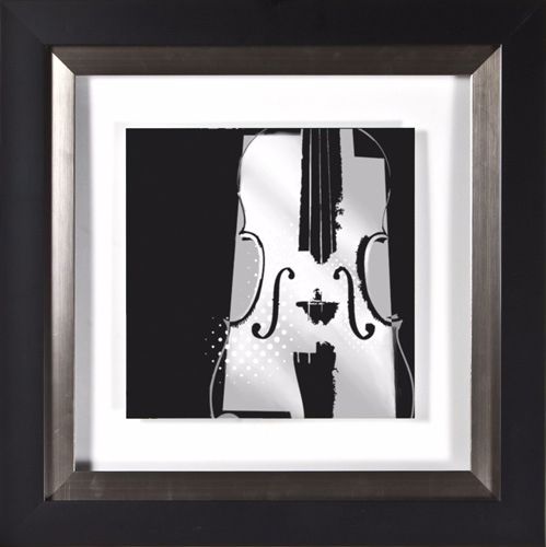 Strings II Under Glass 17" Square Wall Art