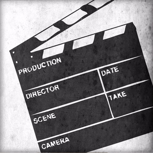 Film Slate Canvas 12" Square Wall Art