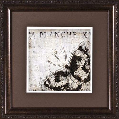 Butterfly Renderings II Under Glass 19 1/2" Square Wall Art