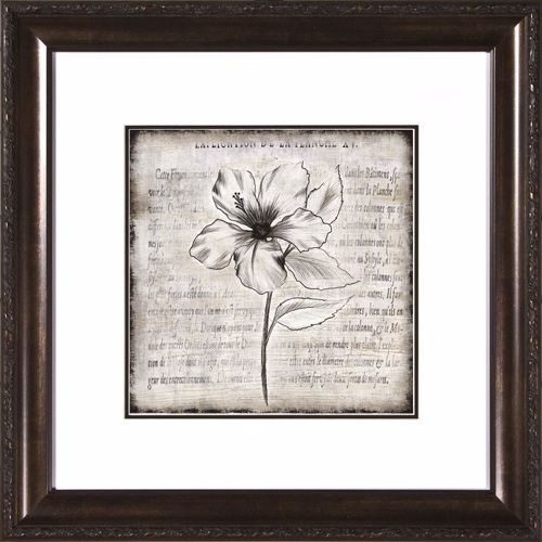 Charcoal Impressions II Under Glass 19 1/2" Square Wall Art