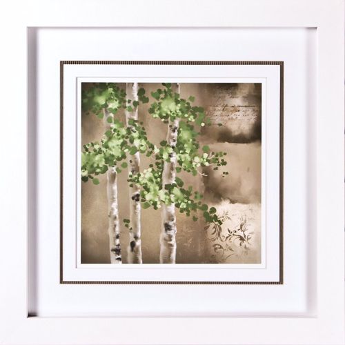 Transitional I Print Under Glass 21 1/4" Square Wall Art