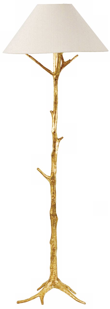 Frederick Cooper Sprig's Promise III Gilded Gold Floor Lamp