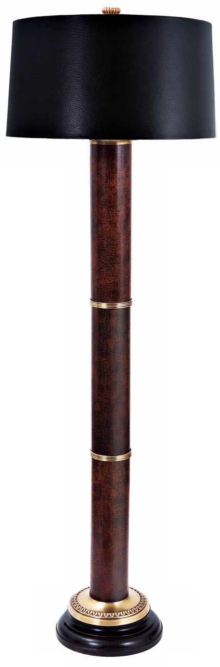 Western Crocodile II Black Floor Lamp