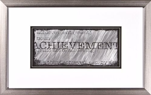 Achievement Silver Frame Print 22" Wide Wall Art