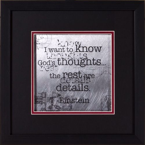 Einstein Quotes II Wall 15" Square Art