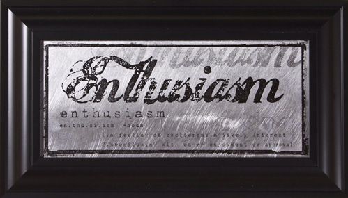 Enthusiasm Black Frame 22" Wide Wall Art