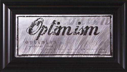 Optimism Black Frame 17" Wide Wall Art