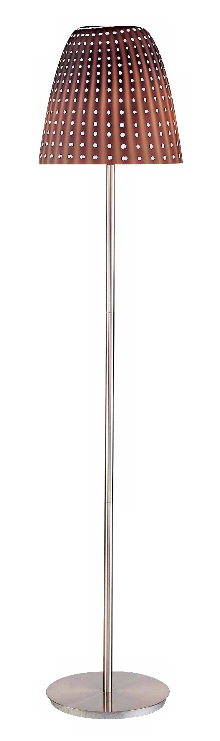 Cappuccino Glass Shade Floor Lamp