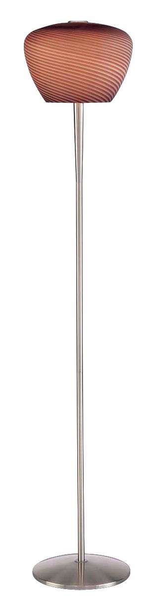 Chocolate Mousse Glass Shade Floor Lamp