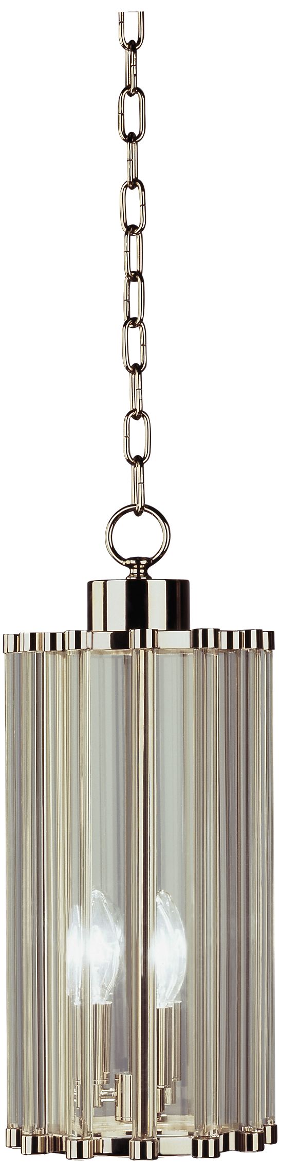 Cole Polished Nickel Glass Rod Pendant Chandelier
