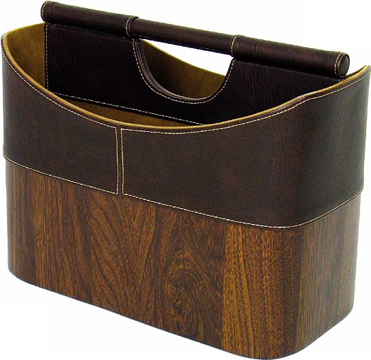 Faux Bois Magazine Holder