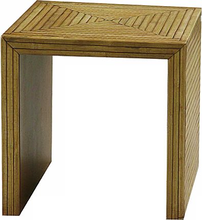 Bamboo Parquet End Table