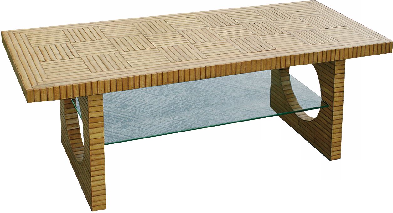Bamboo Parquet TV Console