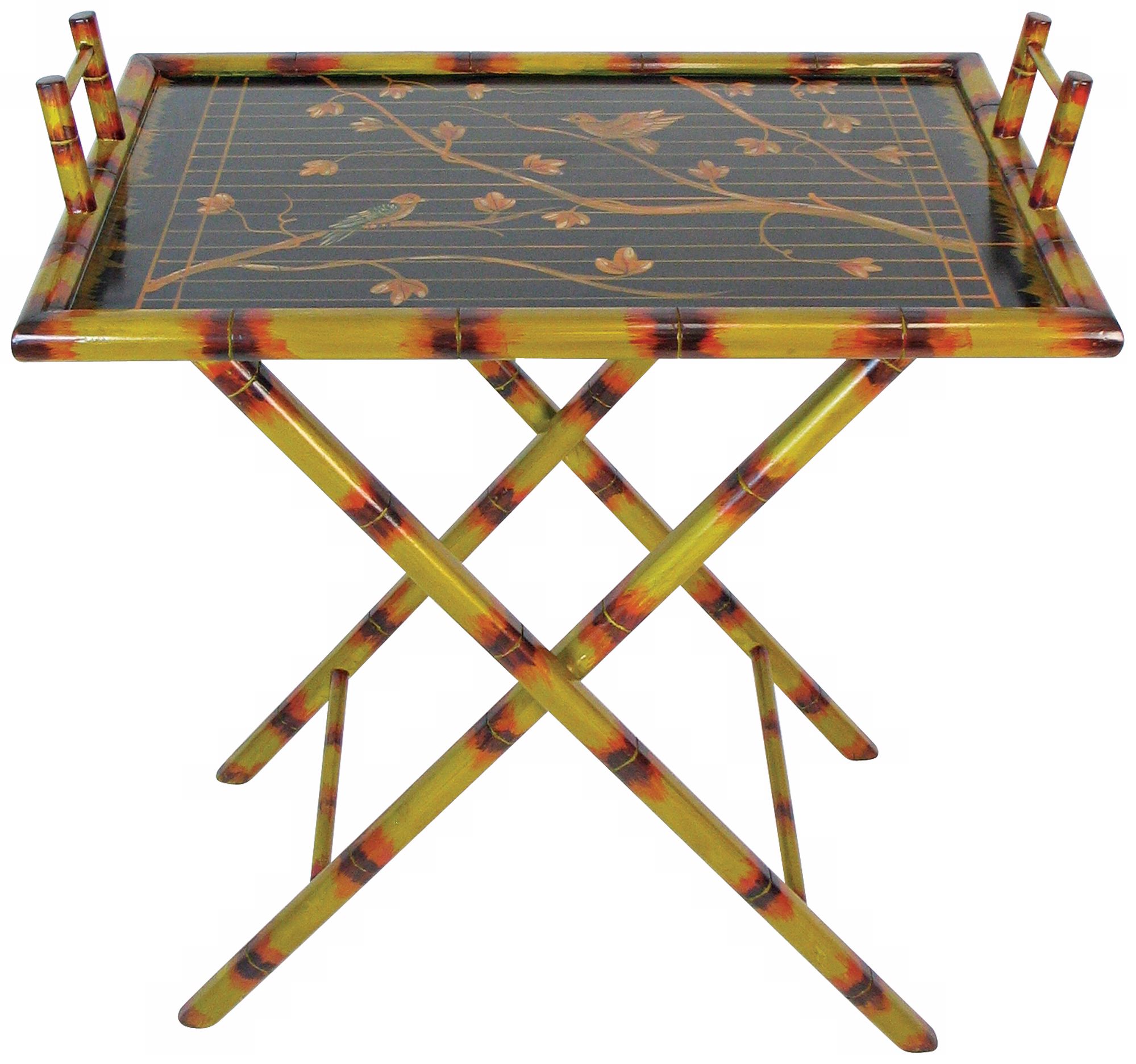 Hand Painted Folding Tray Stand