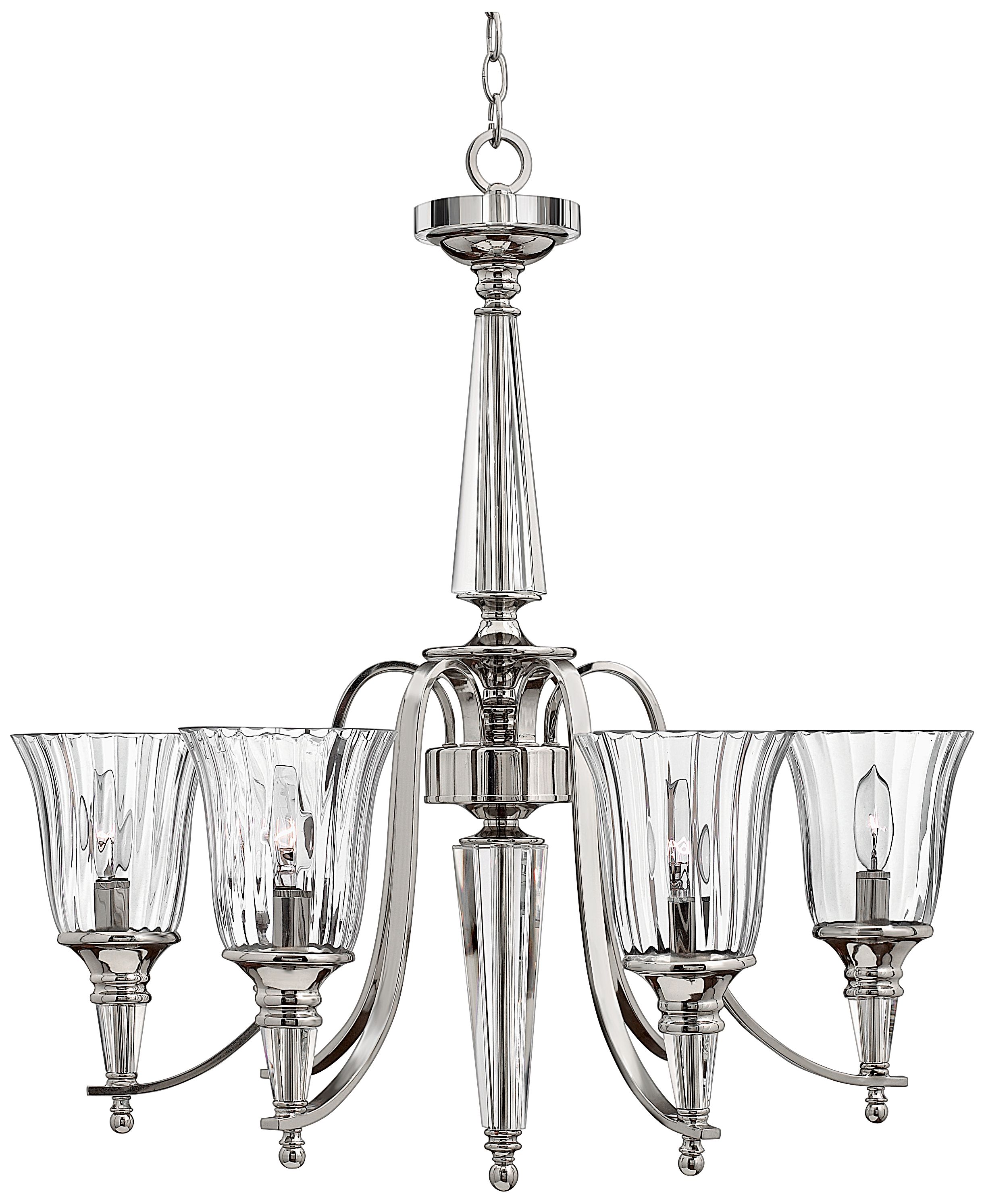 Chandon Collection Sterling Finish Six Light Chandelier
