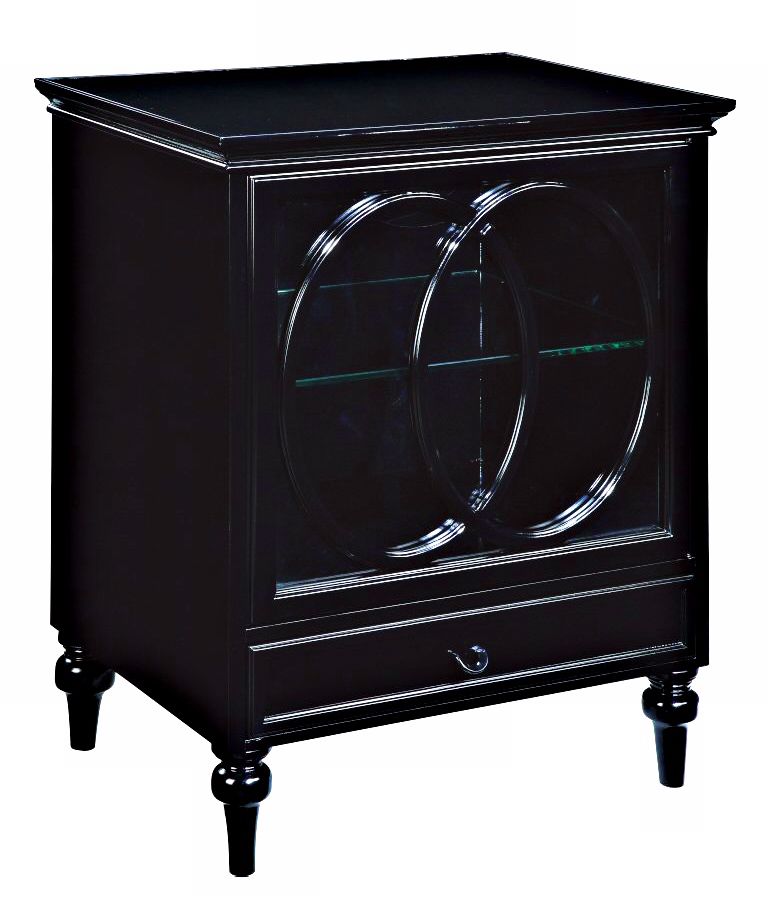 Oval Glass Door Display Cabinet H2748