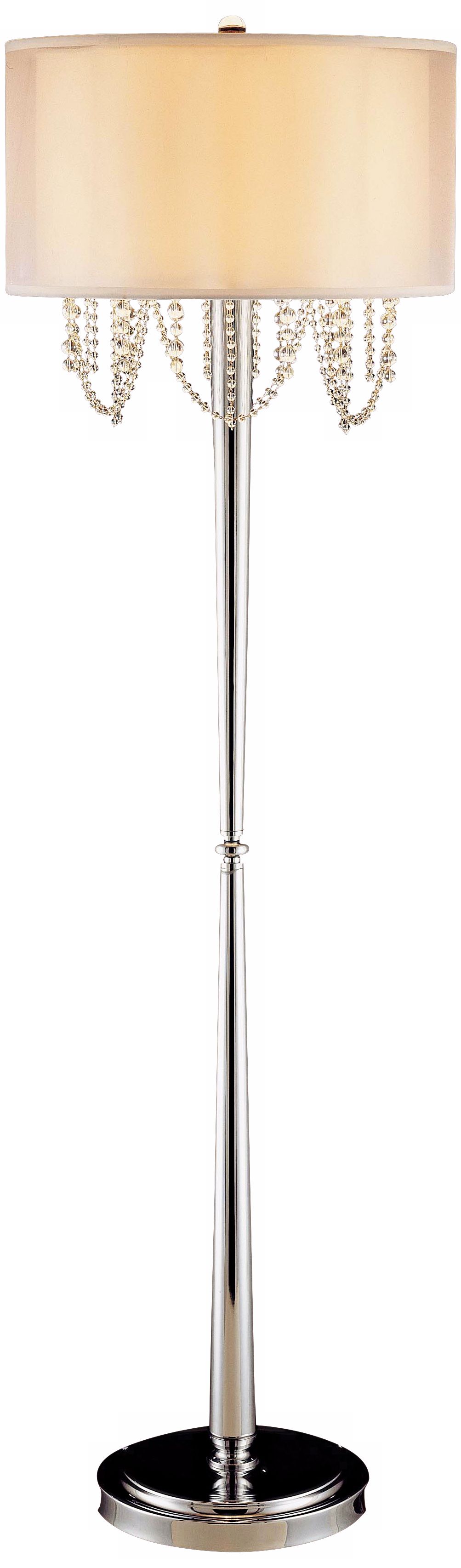 Fantasy Collection Chrome and Glass 55 1/2" High Floor Lamp