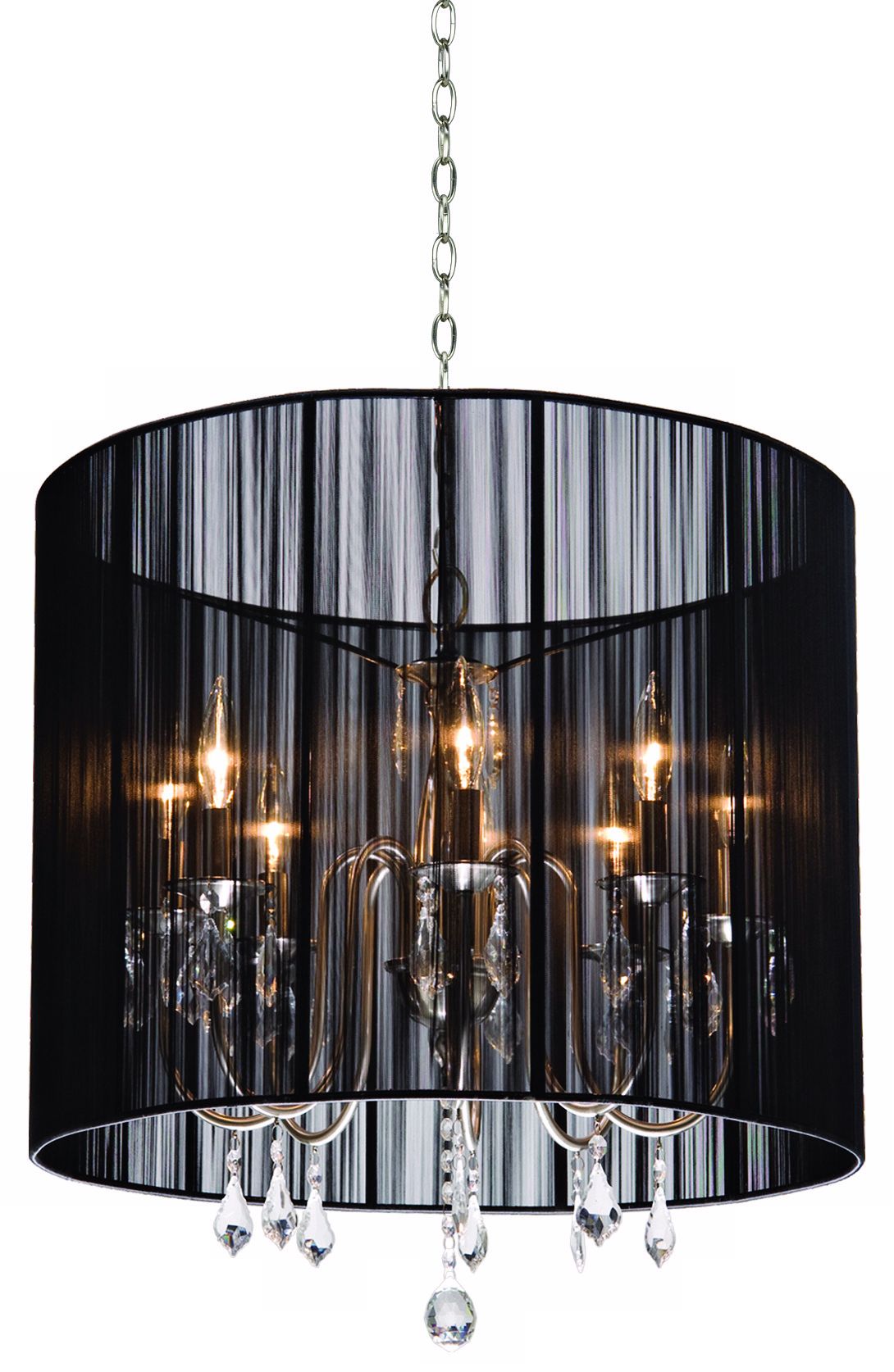 Artcraft Claremont Black 25 1/4" Wide Nickel Chandelier