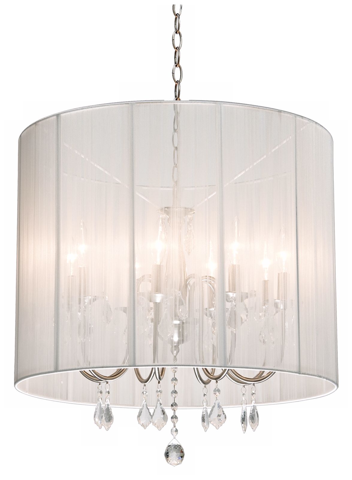 Artcraft Claremont White 25 1/2" Wide Nickel Chandelier