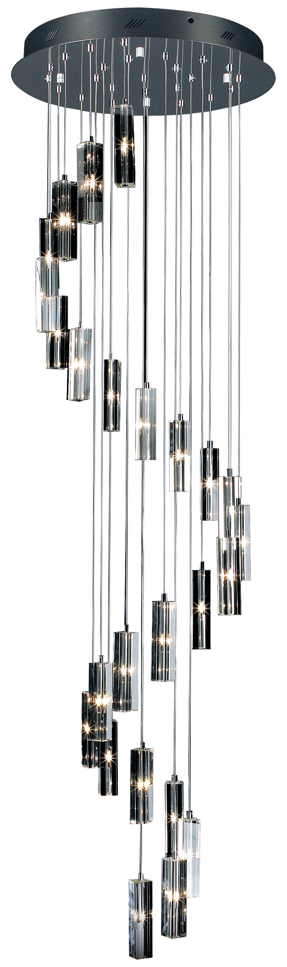Artcraft Berkenton 24" Wide Chrome Pendant Chandelier