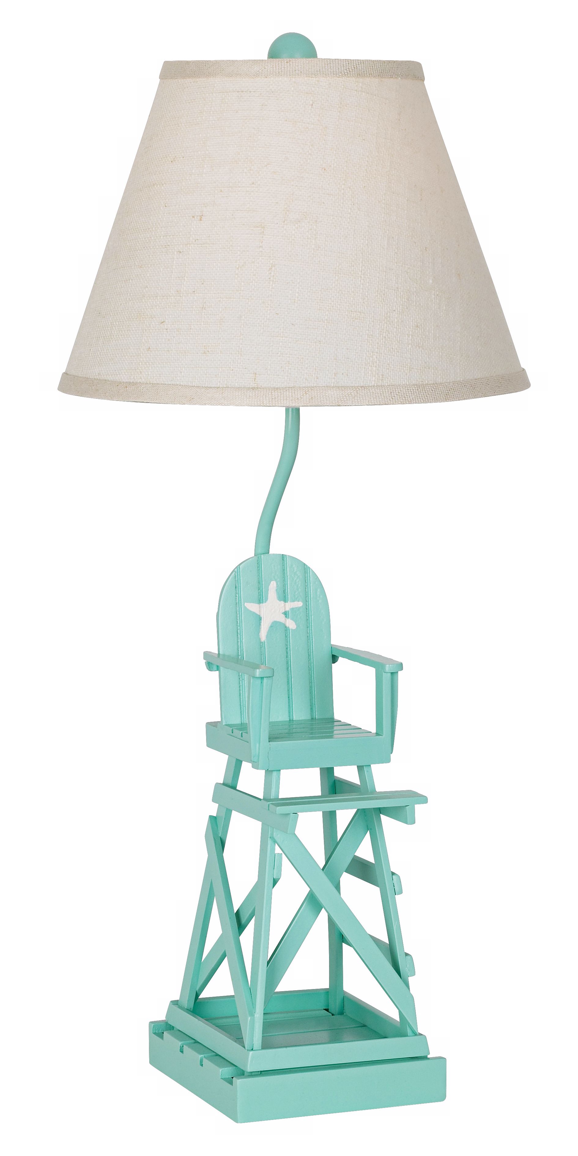 Malibu Beach Aqua Table Lamp