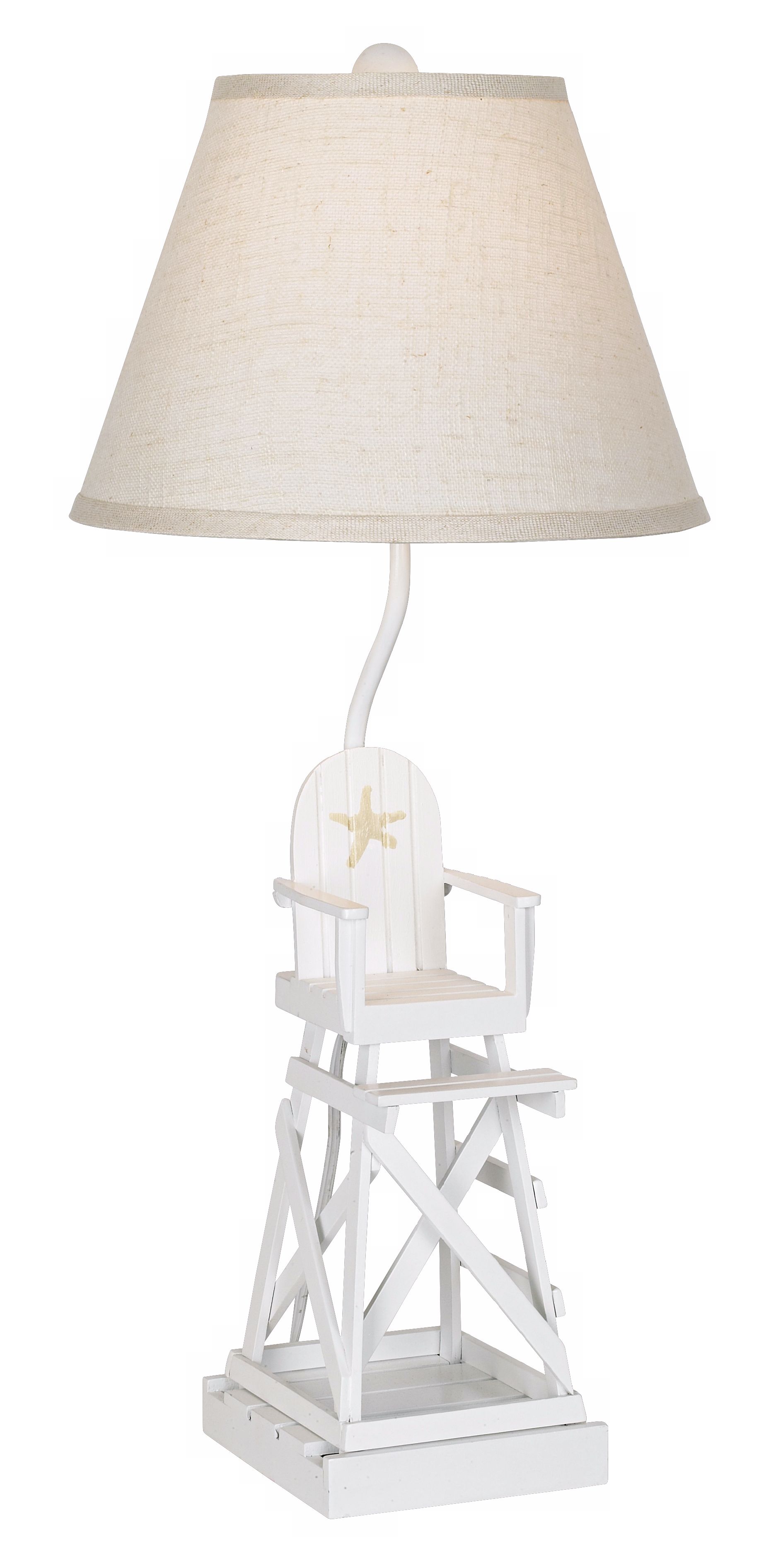 Malibu Beach White Table Lamp