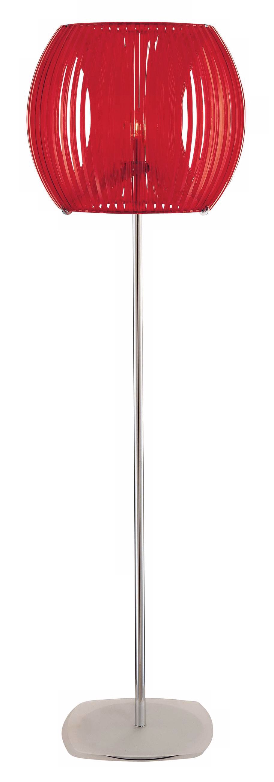 George Kovacs Red Acrylic Halogen Dome Floor Lamp