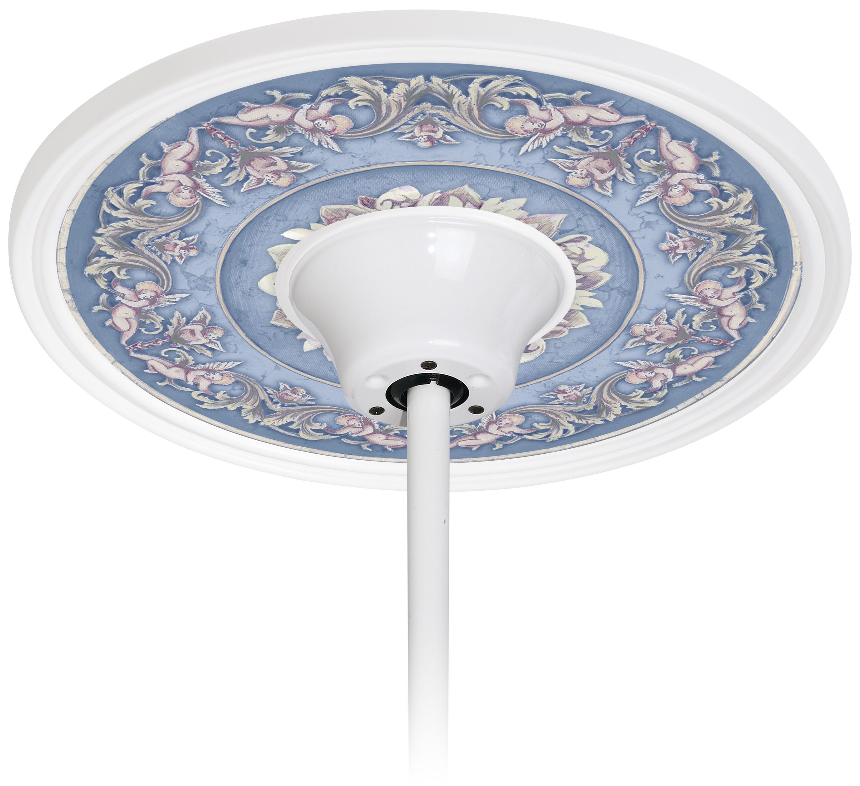 Camelot Manor Sky 6 1/2" Opening White Ceiling Fan Medallion