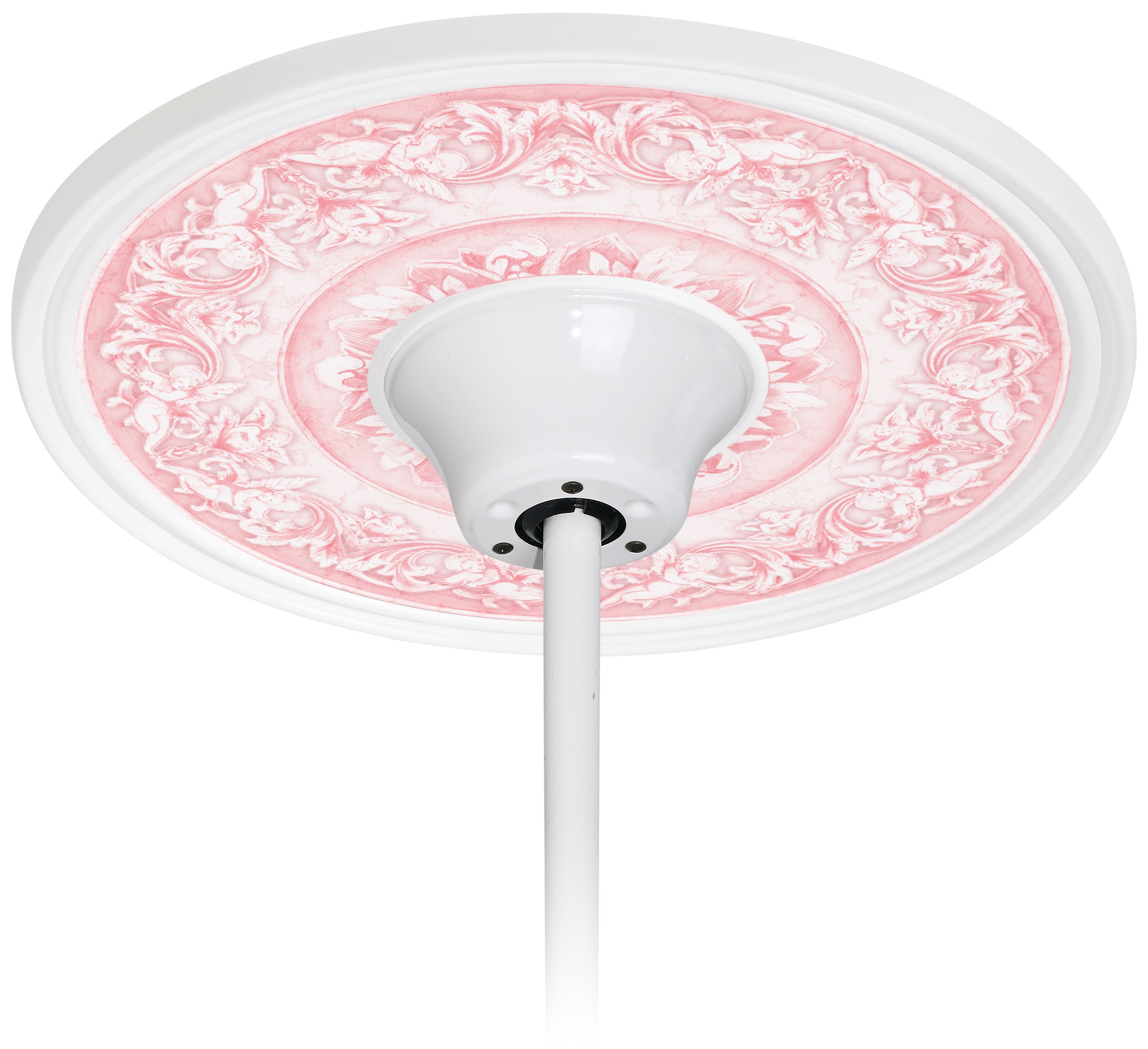 Camelot Manor Rose 6 1/2" Opening White Fan Medallion