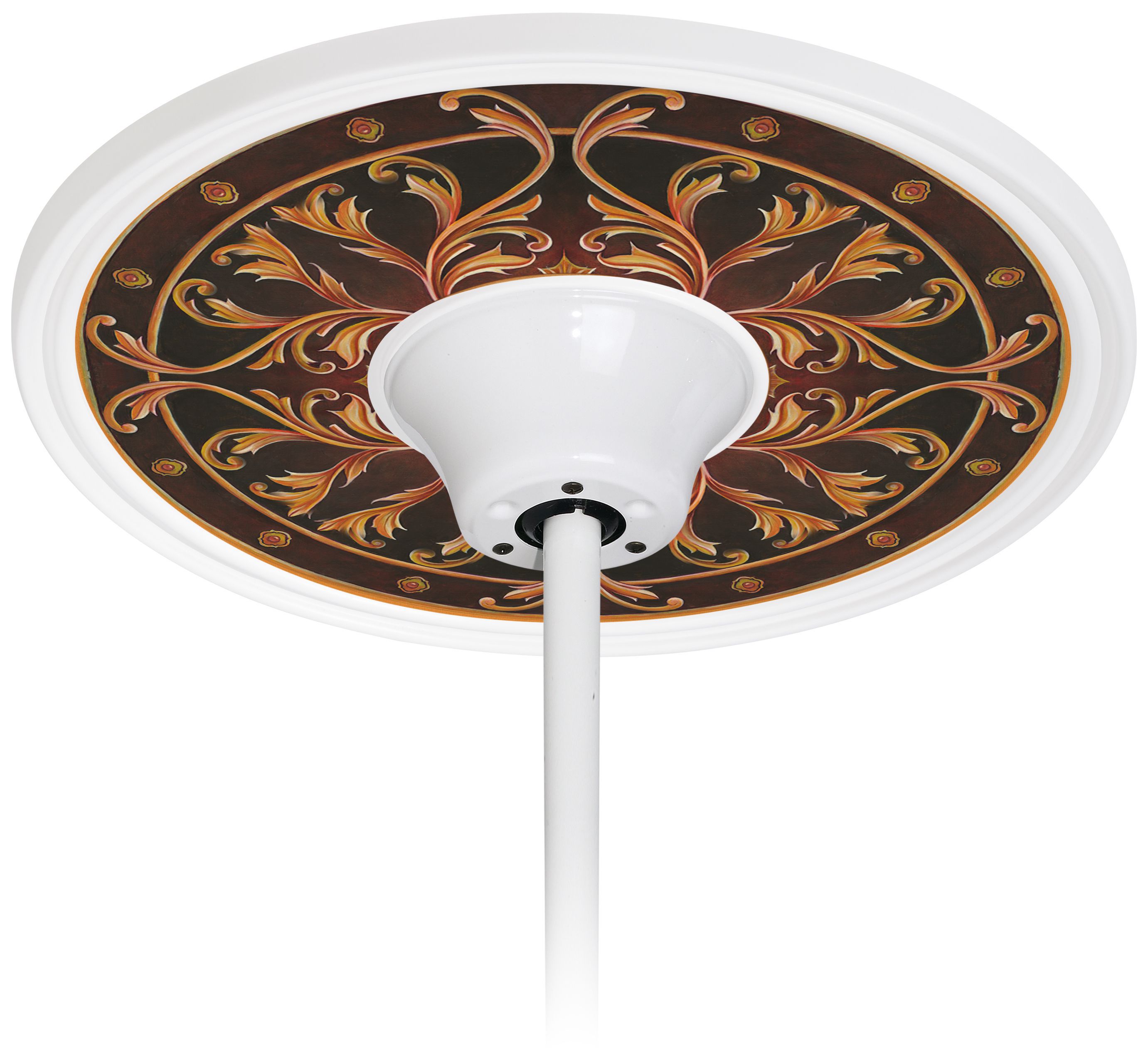 Tracery Jewels 6 1/2" Opening White Ceiling Fan Medallion