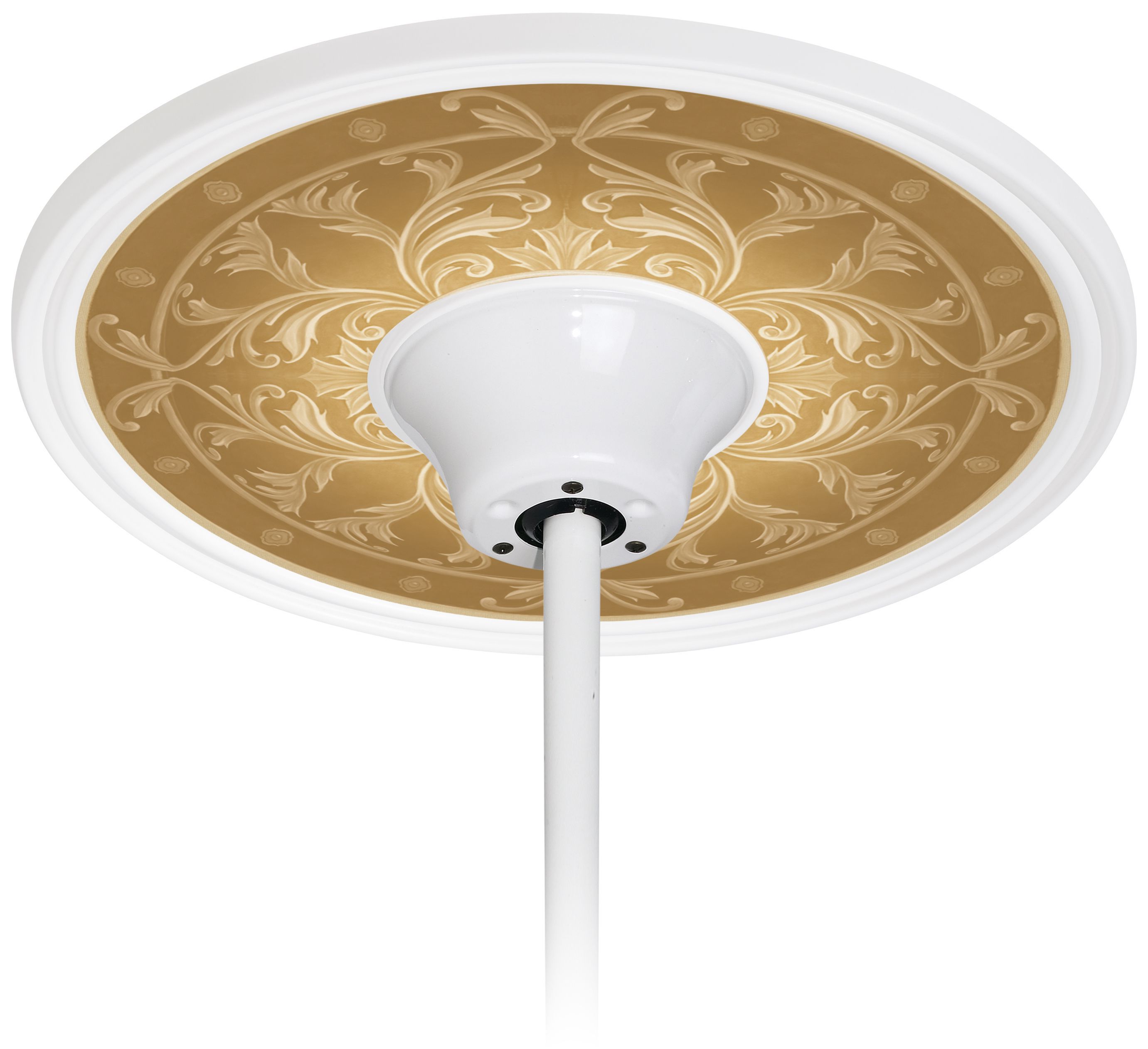 Tracery Spice 6 1/2" Opening White Ceiling Fan Medallion