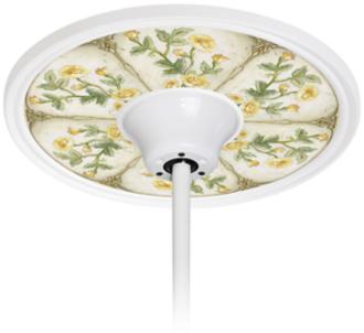 English Garden Butter 6 12 Opening White Fan Medallion H3292 H3673