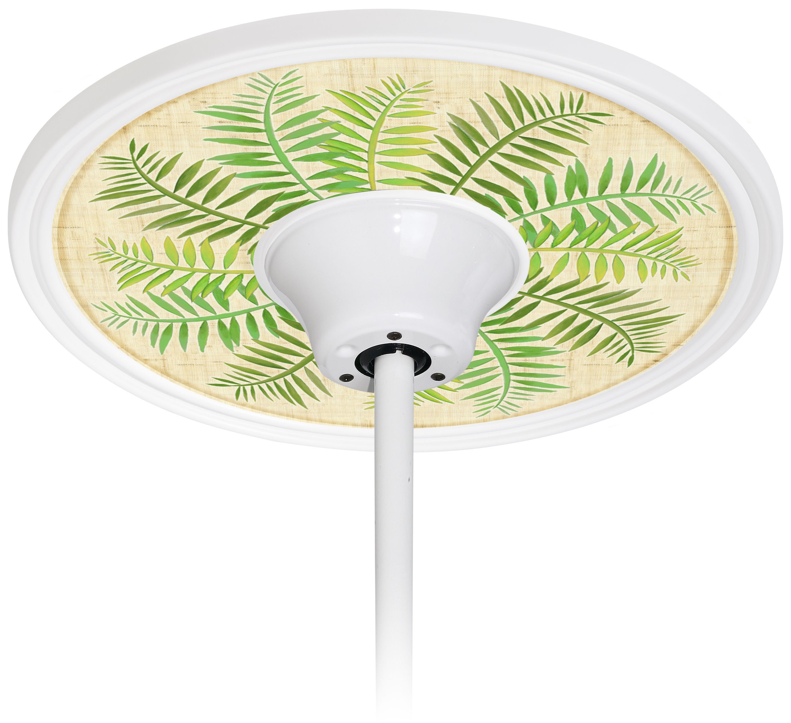 Gentle Fern 6 1/2" Opening White Ceiling Fan Medallion