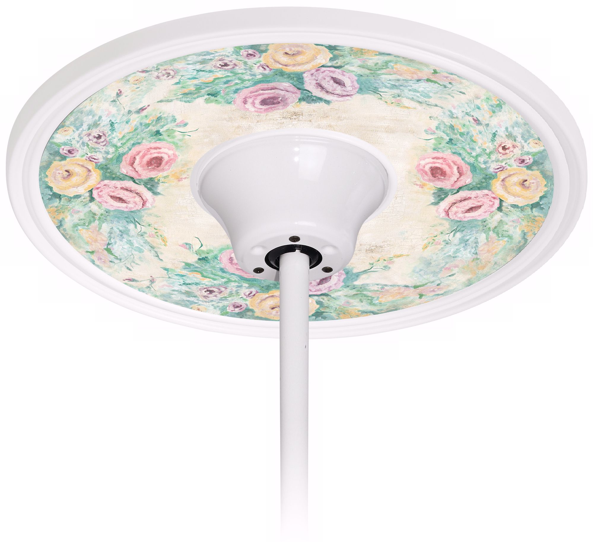 Garden Roses White 20 1/2" W 6 1/2" Opening Medallion