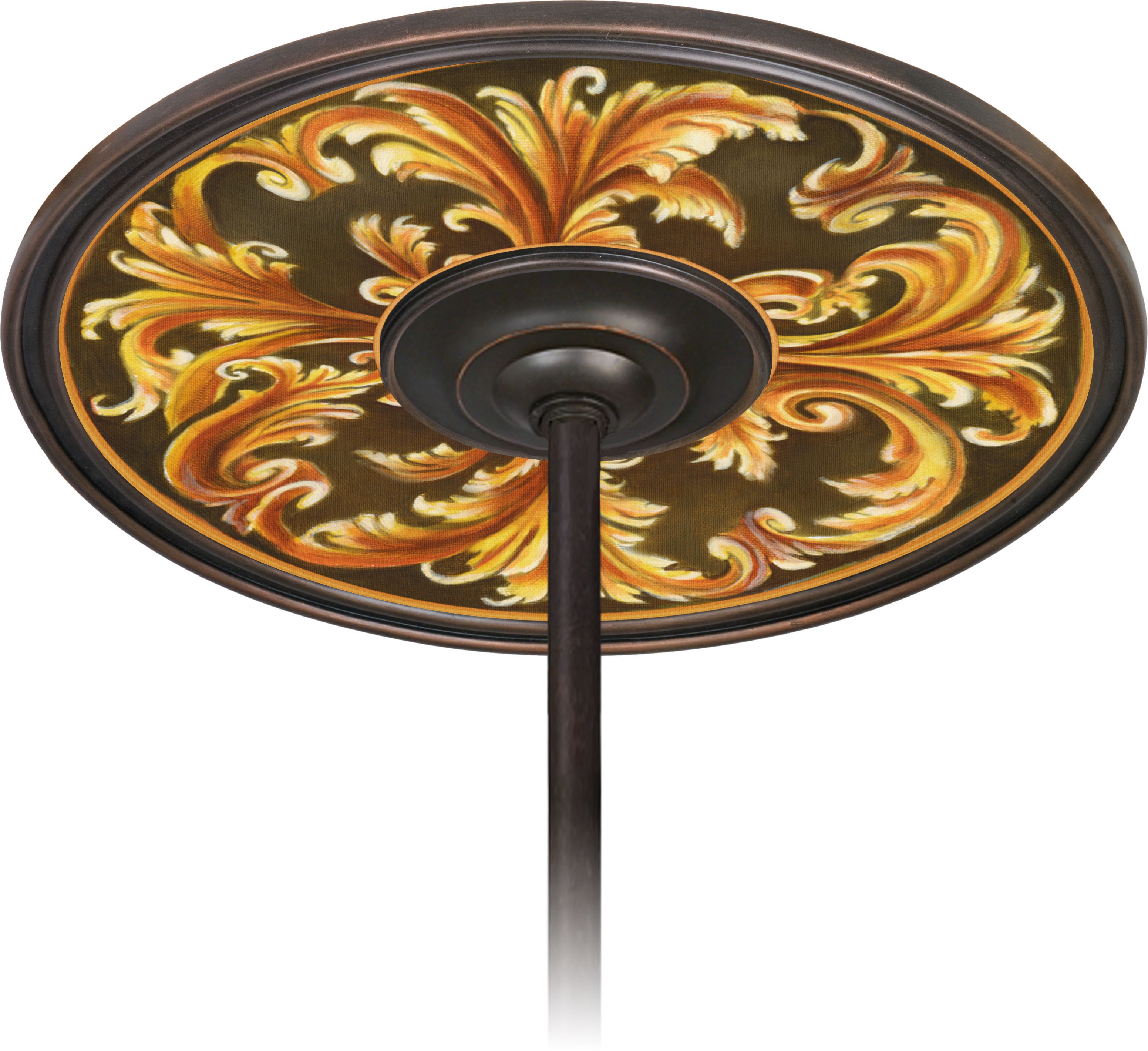 Acanthus Regal 6 1/2" Opening Bronze Ceiling Fan Medallion