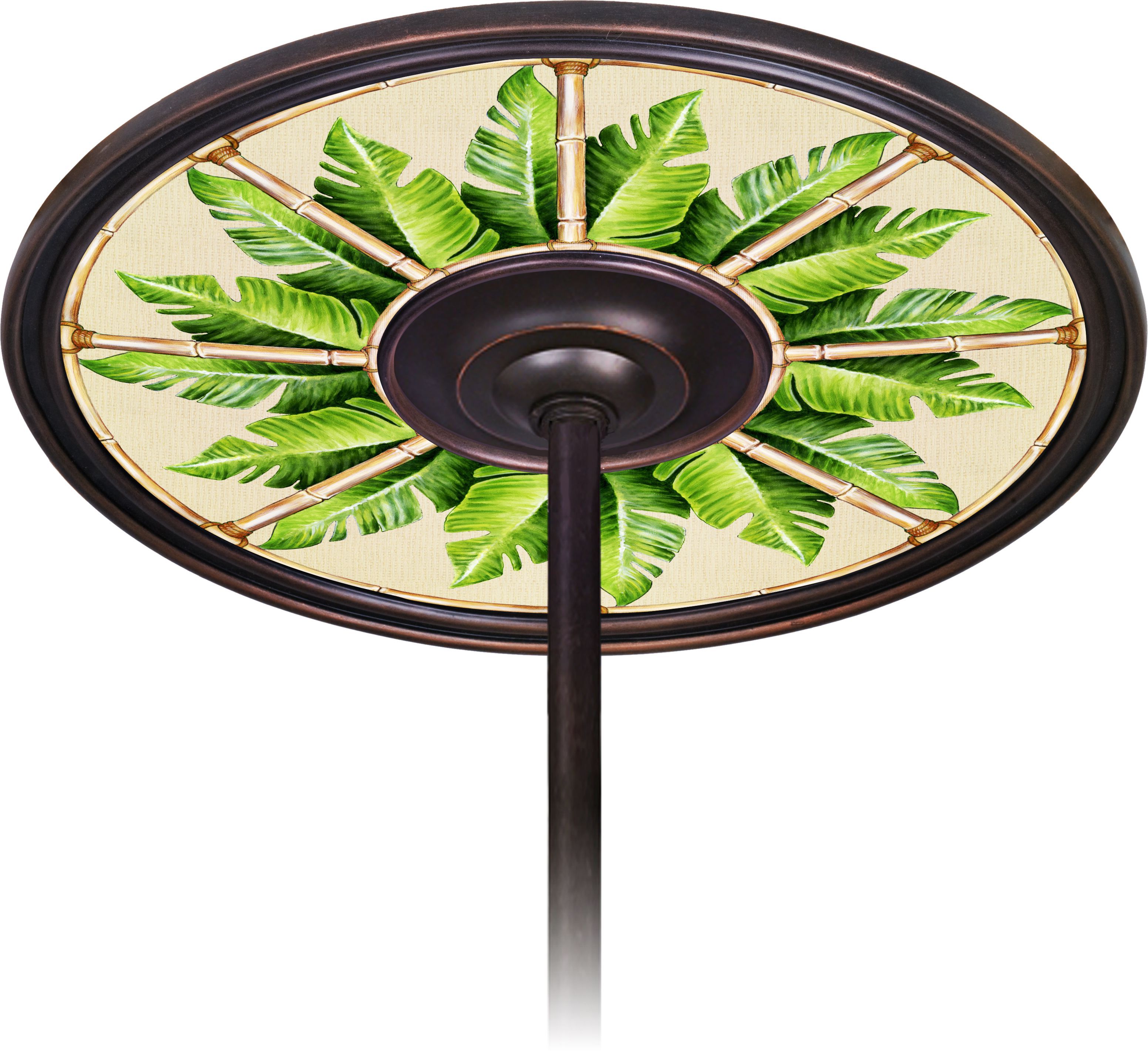Pacific Palm 6 1/2" Opening Bronze Ceiling Fan Medallion