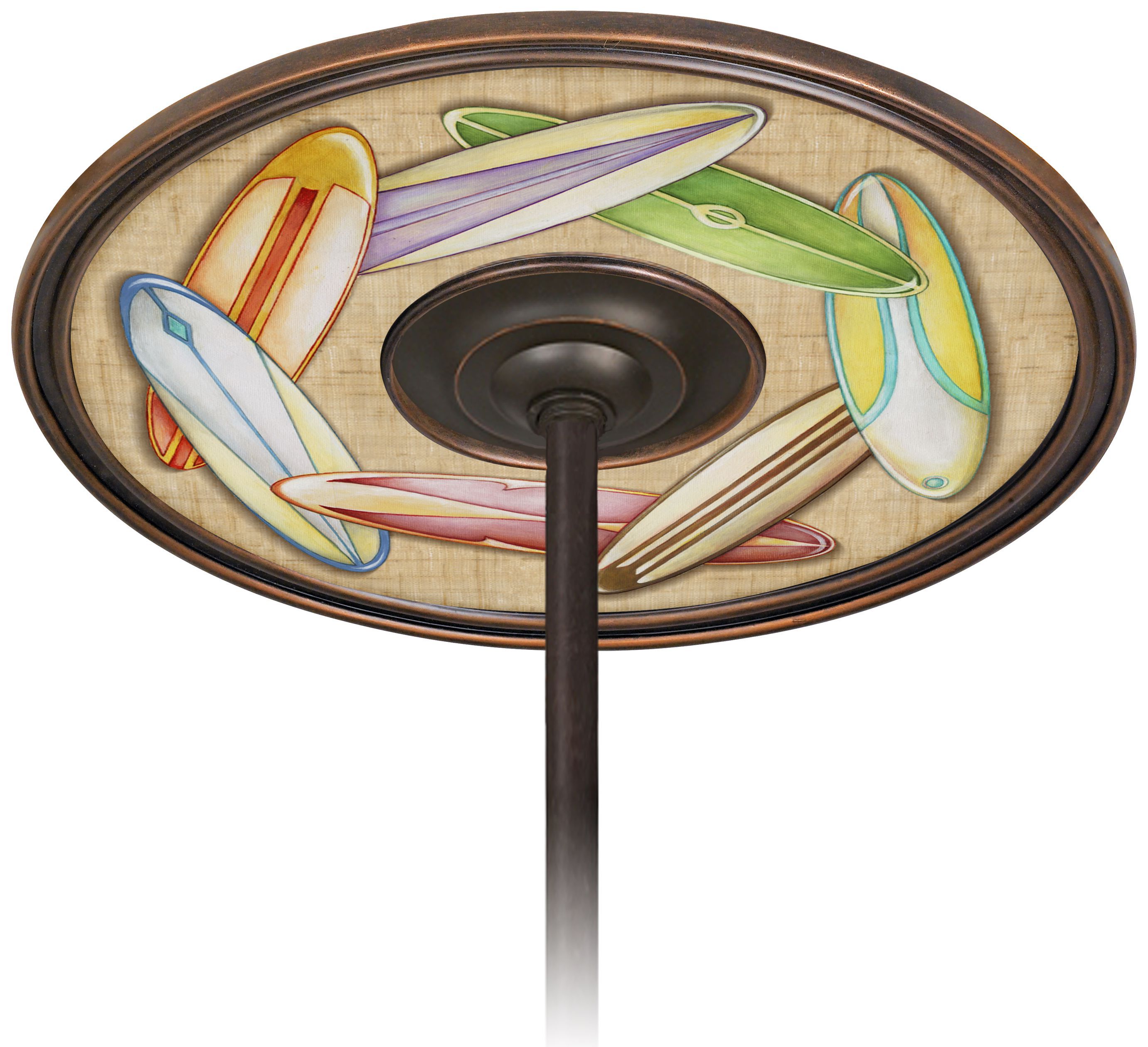 Surfboards Aloha 6 1/2" Opening Bronze Ceiling Fan Medallion