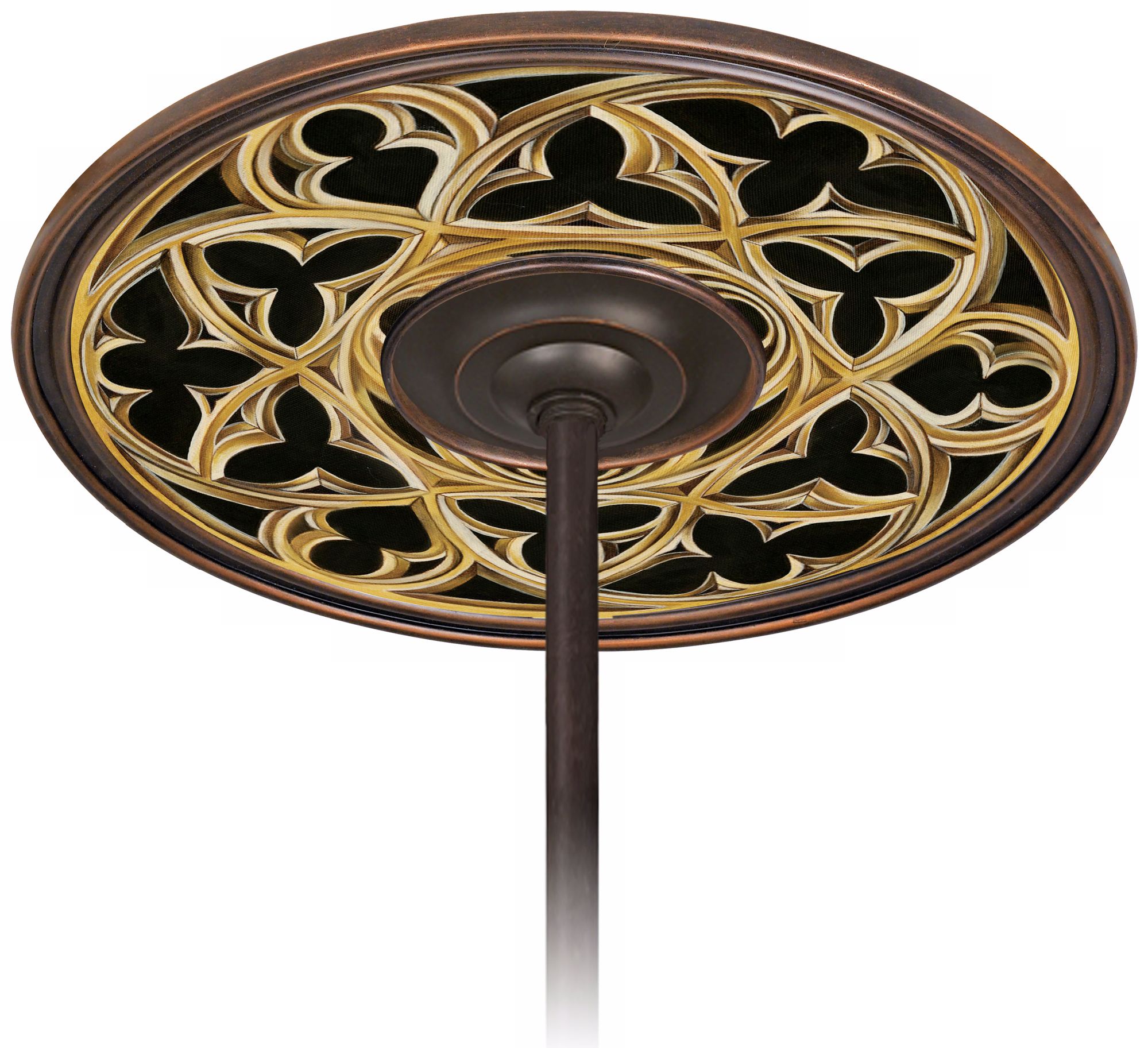 Gothic Arch 6 1/2" Opening Bronze Ceiling Fan Medallion