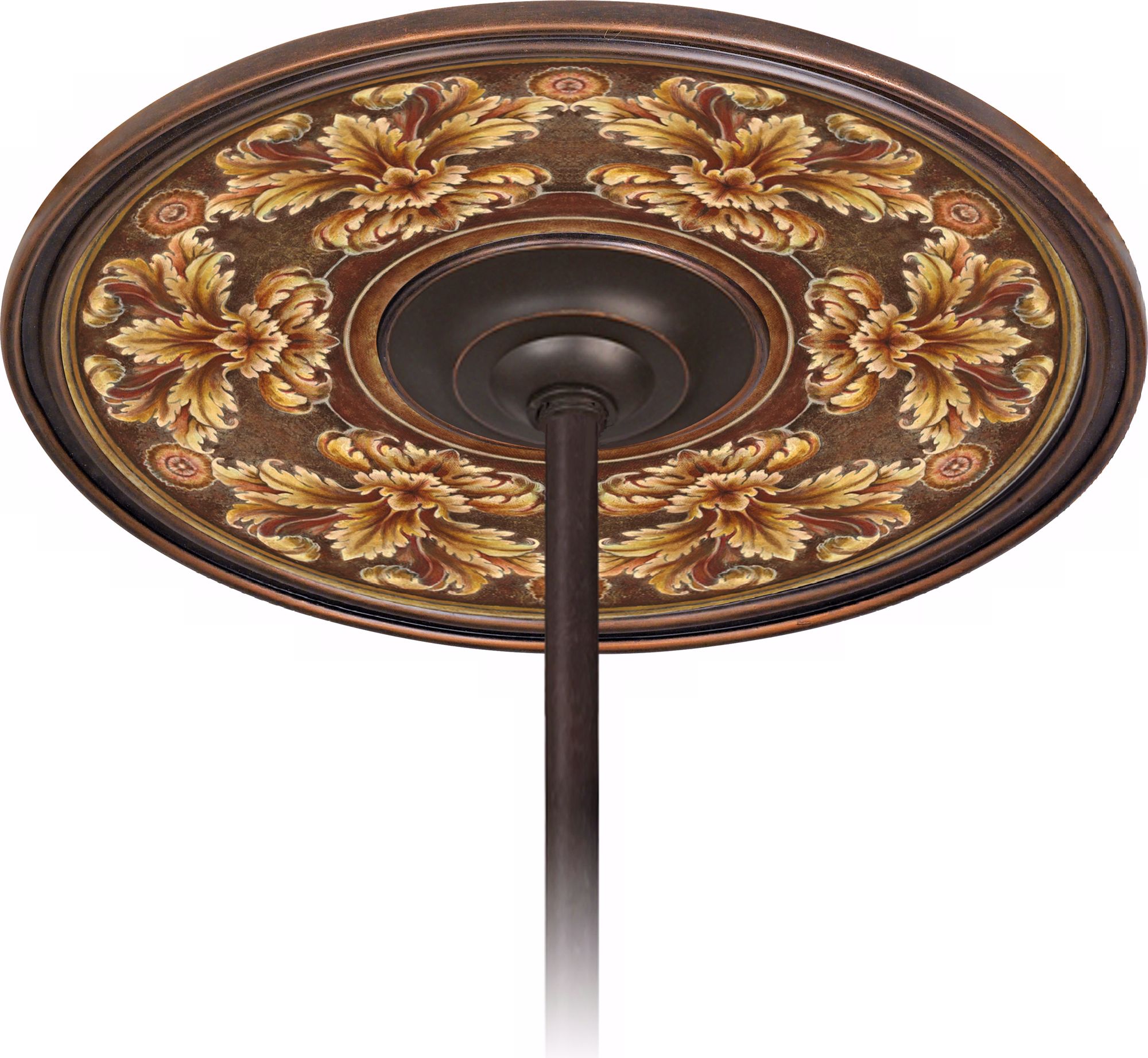 Acanthus Noble Bronze 6 1/2" Opening Ceiling Fan Medallion