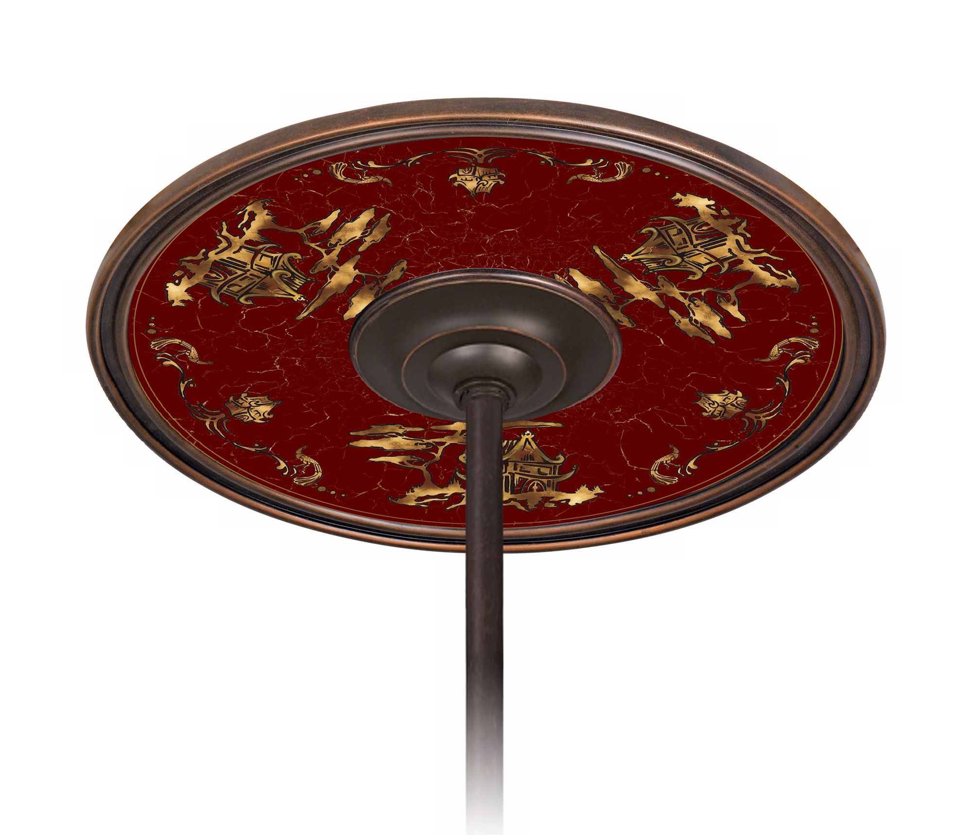 Gold Pagoda 6 1/2" Opening Bronze Ceiling Fan Medallion