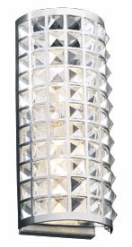 Deco Crystal and Chrome 14" High ADA Wall Sconce