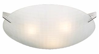 Checkered Acid Frost Glass 17" Wide Ceiling Light Fixture