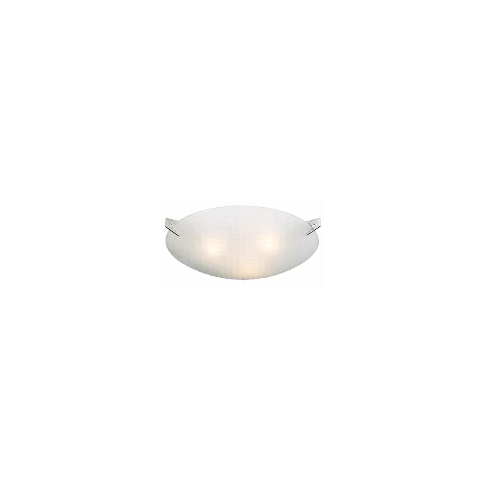 Checkered Acid Frost Glass 17" Wide Ceiling Light Fixture   #H3991