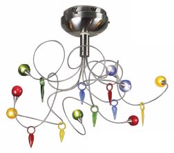 Colorful Contemporary 21" Wide Ceiling Light Fixture